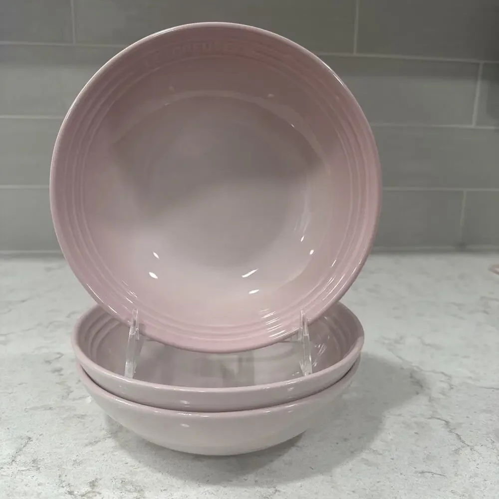 Set 3 Le Creuset SHELL PINK Stoneware 7
